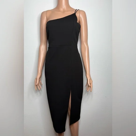 Fashion Nova A careless Black stretch Midi Dress